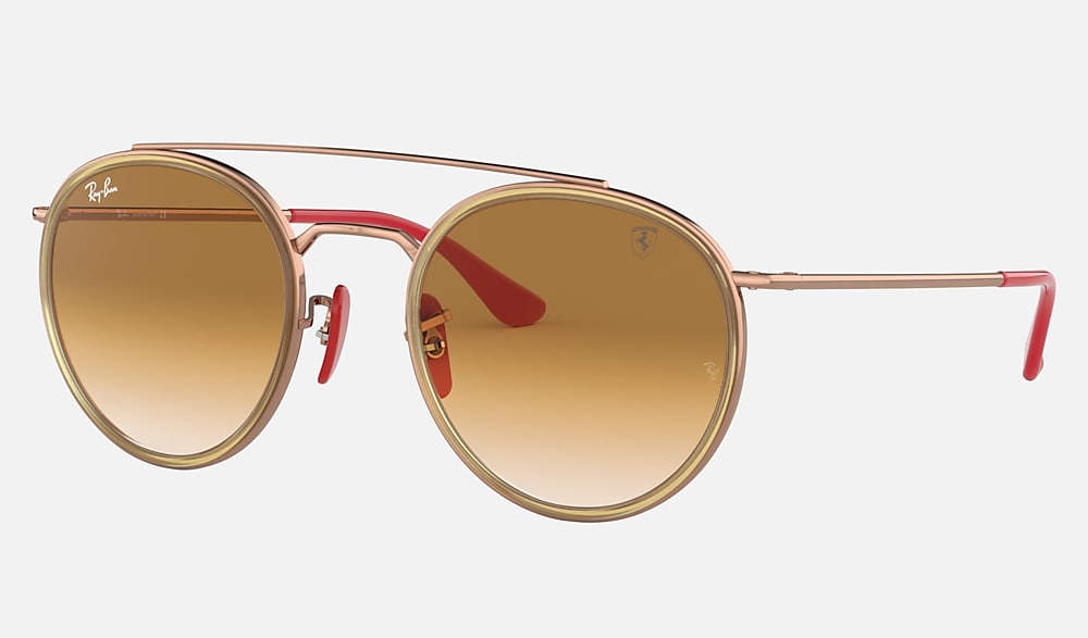 Ray Ban Rb3647m Scuderia Ferrari Collection Rb3647m Bronze Copper Metal Light Brown Lenses 0rb3647mf0325151 Ray Ban Usa