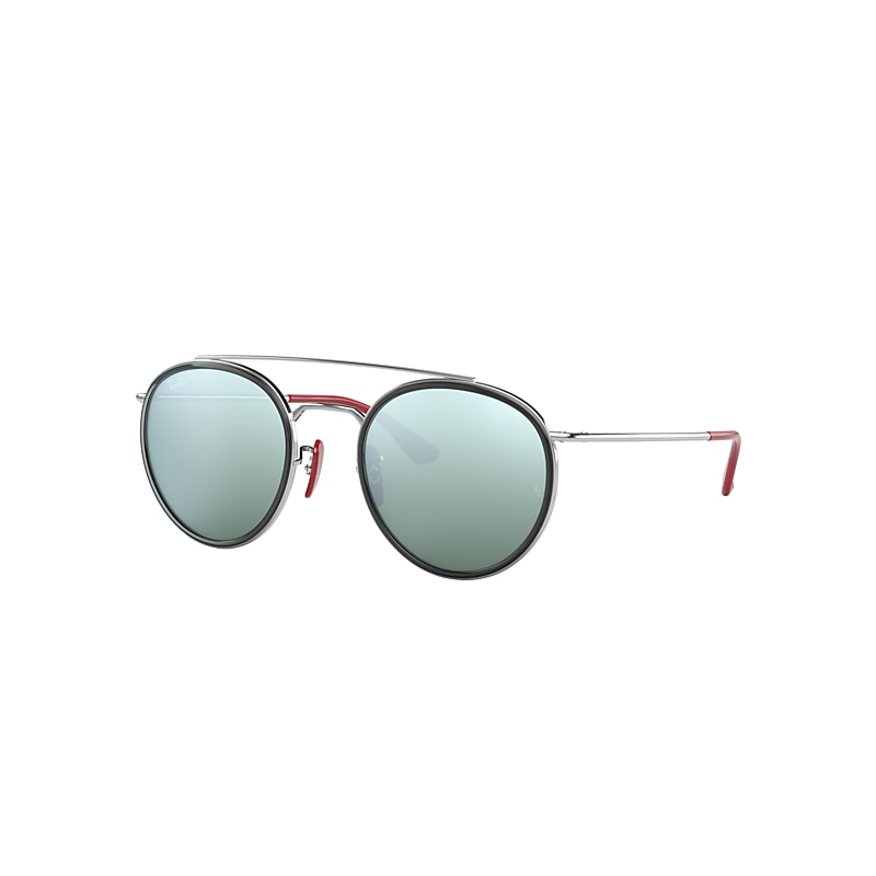Ray-Ban Rb3647m Scuderia Ferrari Collection Sunglasses Silver Frame Silver Lenses 51-22