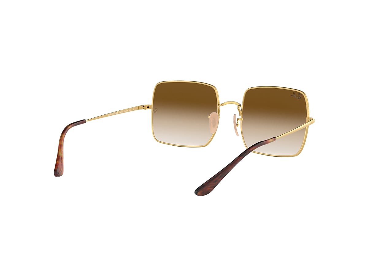 Ray-Ban Sunglasses Square 1971 Classic Gold Frame Brown Lenses