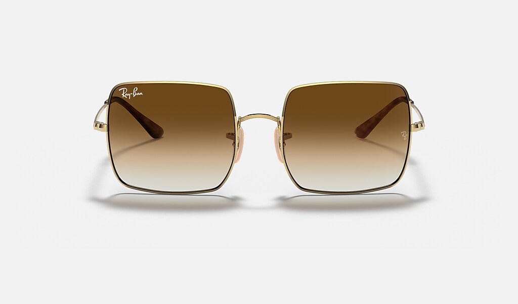 Square 1971 Classic Sunglasses in Gold and Light Brown | Ray-Ban®