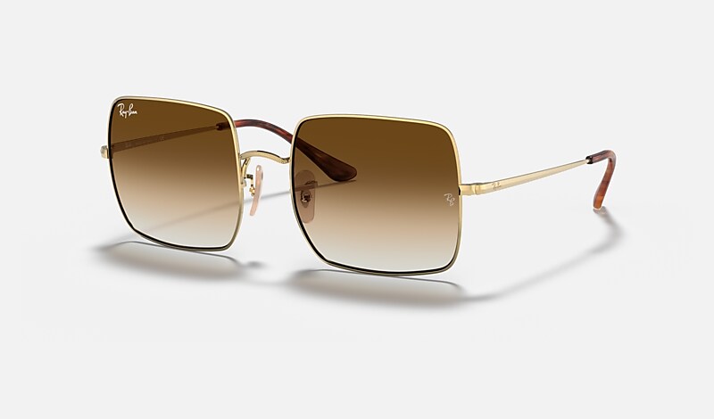 SQUARE Sunglasses in Gold and Light Brown - RB1971 | Ray-Ban® US