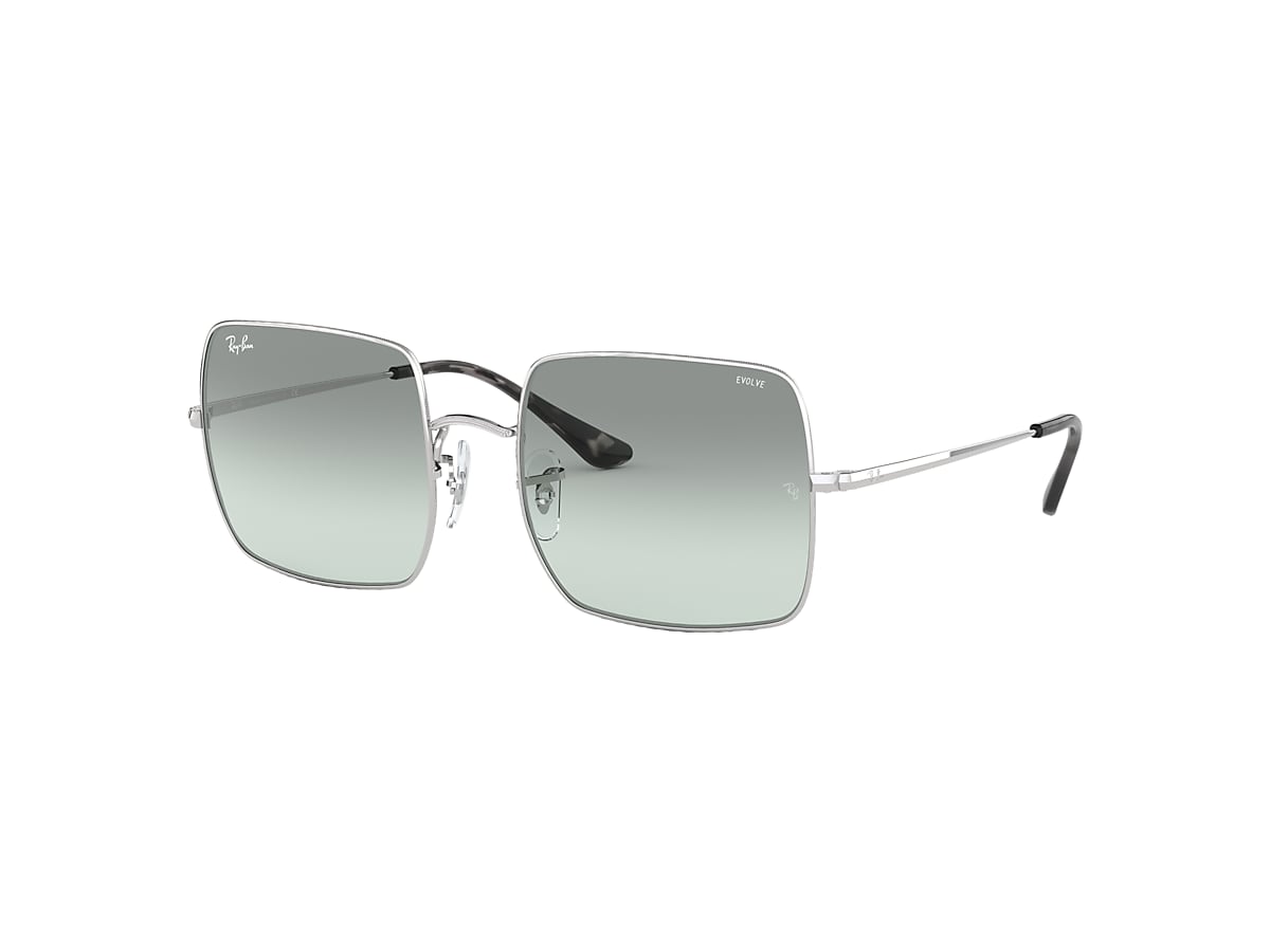 toothache Can't read or write liter Square 1971 Washed Evolve Sunglasses in Silver and Light Blue Photochromic  | Ray-Ban®