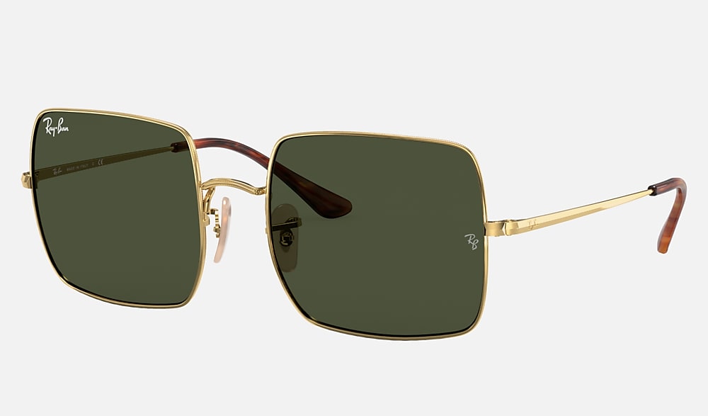 SQUARE 1971 CLASSIC Sunglasses in Gold and Green - RB1971 | Ray-Ban®