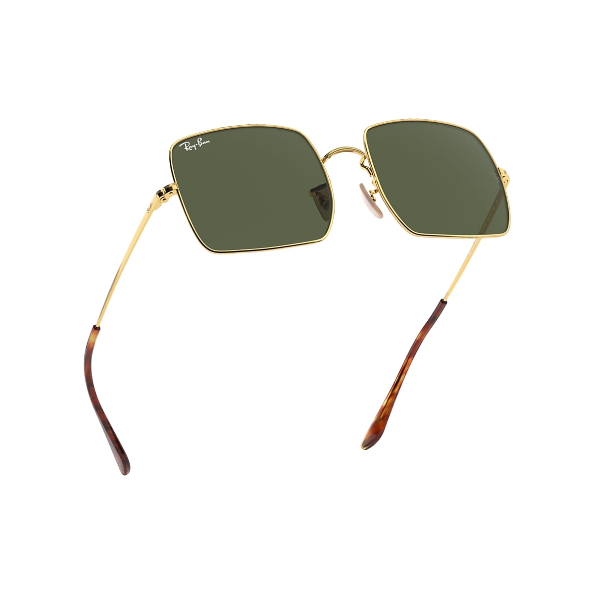 Square 1971 Classic Sunglasses in Gold and Green | Ray-Ban®