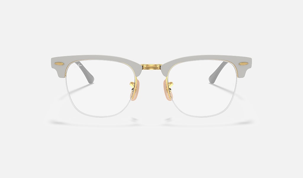 Clubmaster Metal Optics Eyeglasses with Grey Frame | Ray-Ban®