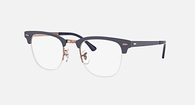 CLUBMASTER METAL OPTICS Eyeglasses with Black On Silver
