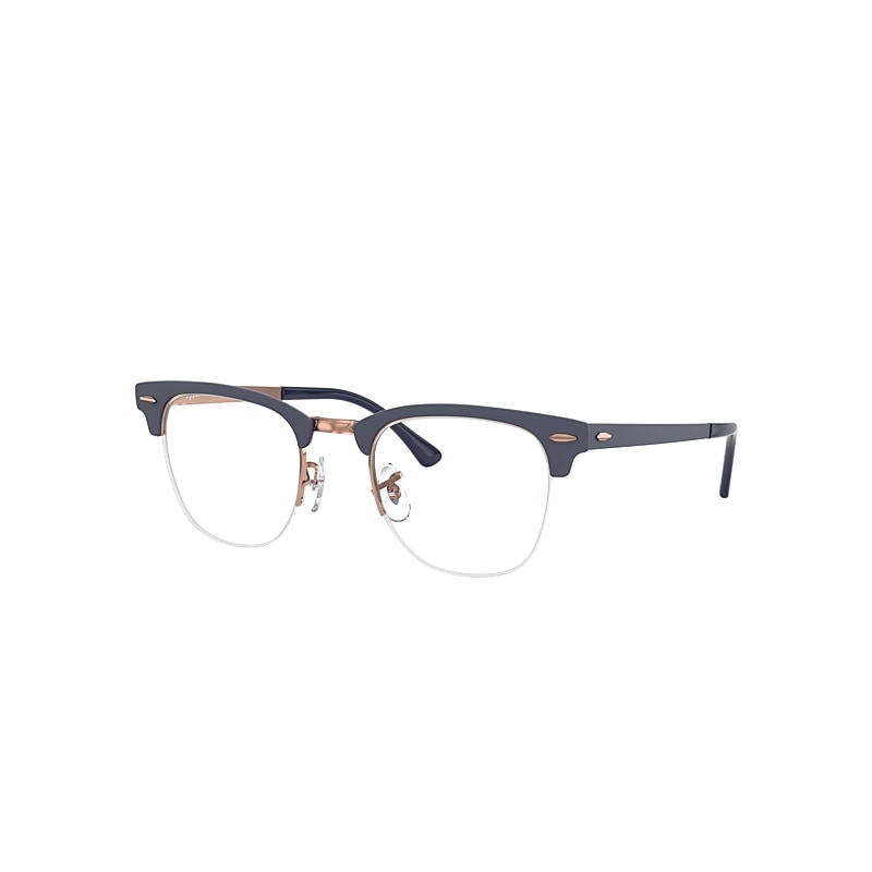 Ray-Ban Clubmaster Metal Optics Eyeglasses Blue Frame Clear Lenses 50-22