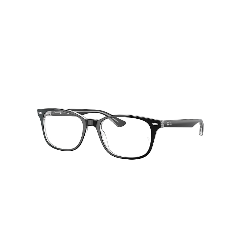Ray-Ban Rb5375 Optics Eyeglasses Black Frame Clear Lenses Polarized 51-18