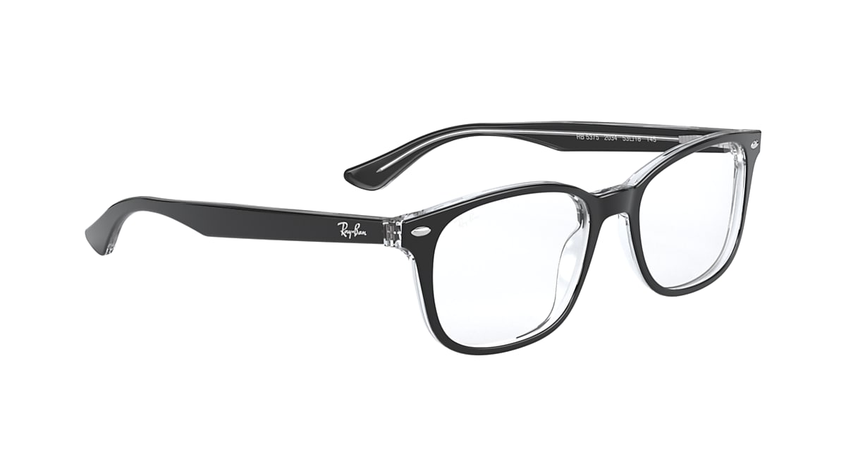 RB5375 OPTICS Eyeglasses with Black On Transparent Frame