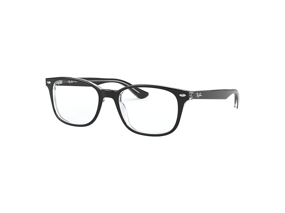 Rb5375 Optics Eyeglasses with Black On Transparent Frame | Ray-Ban®