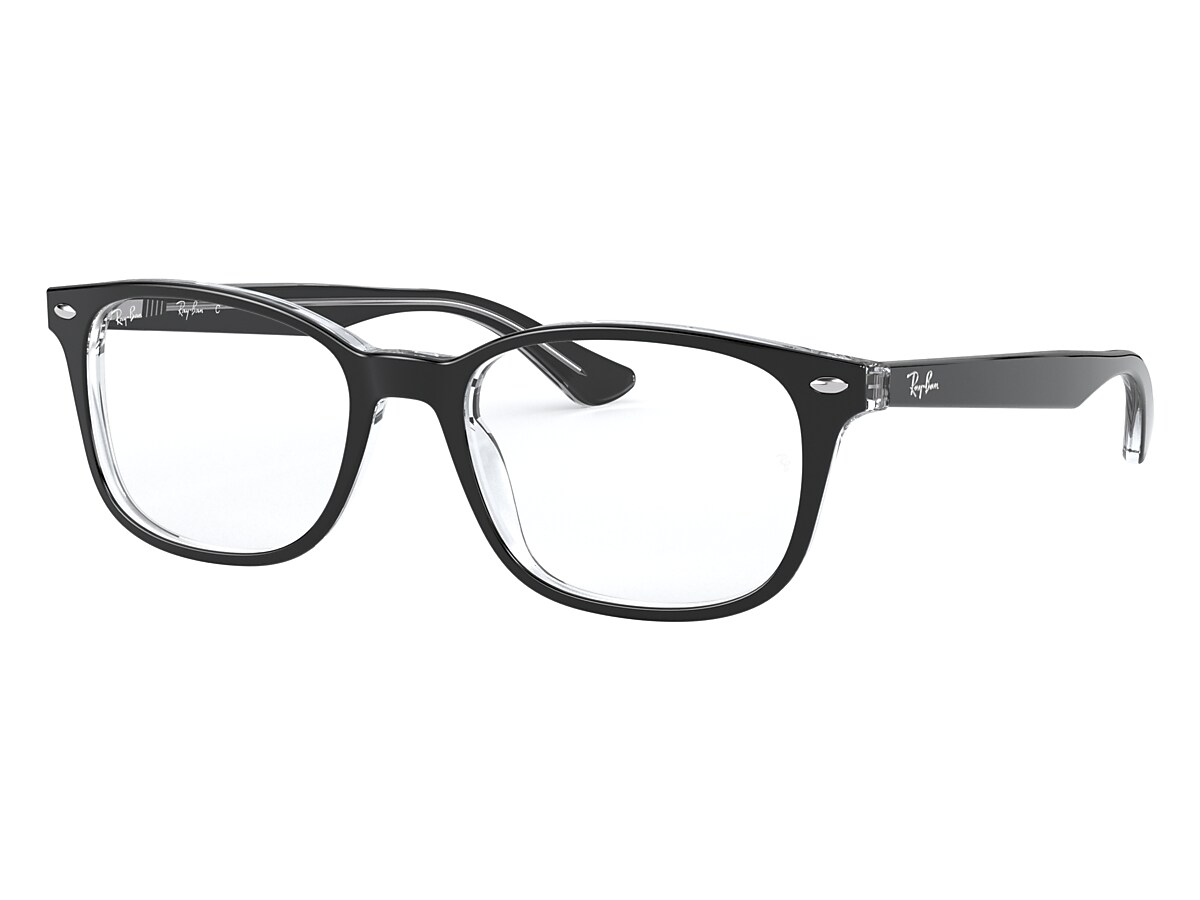 Rb5375 Optics Eyeglasses with Black On Transparent Frame | Ray-Ban®