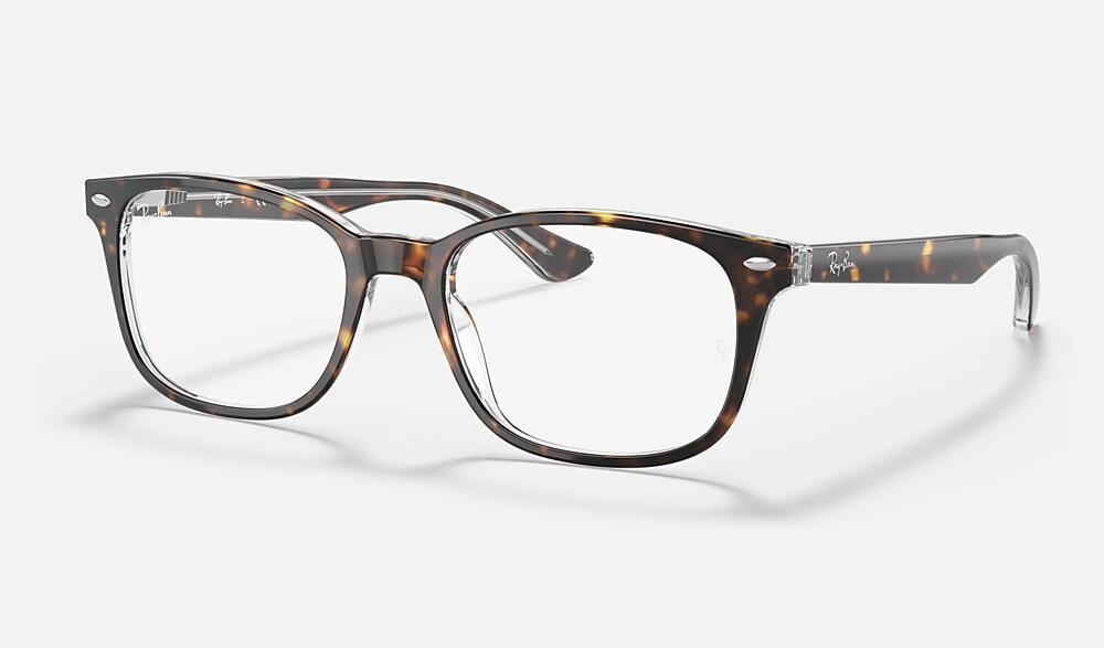 RB5375 OPTICS Eyeglasses with Havana On Transparent Frame - RB5375