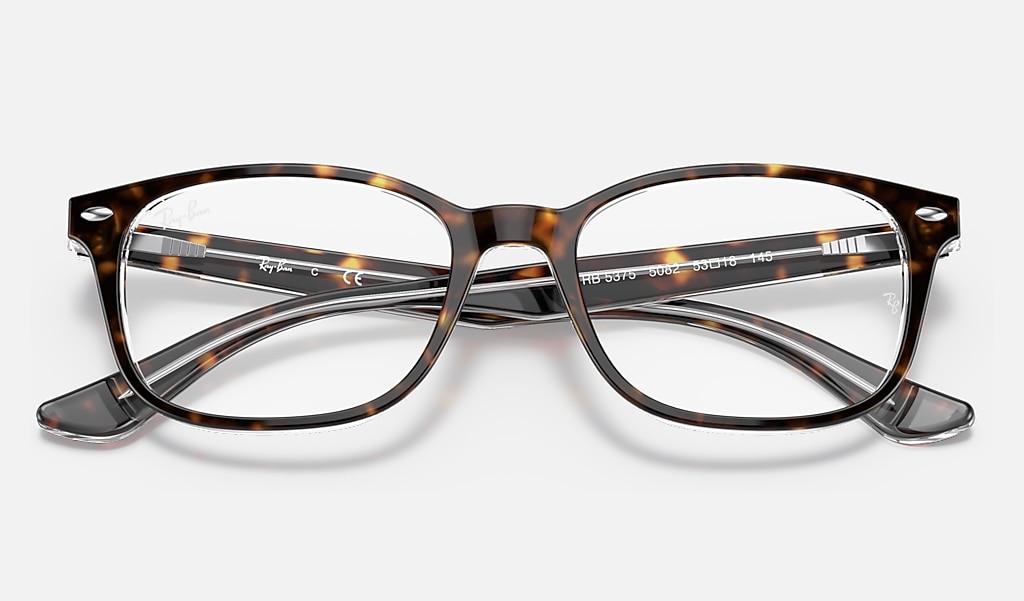 Rb5375 Optics Eyeglasses with Havana On Transparent Frame Ray-Ban®