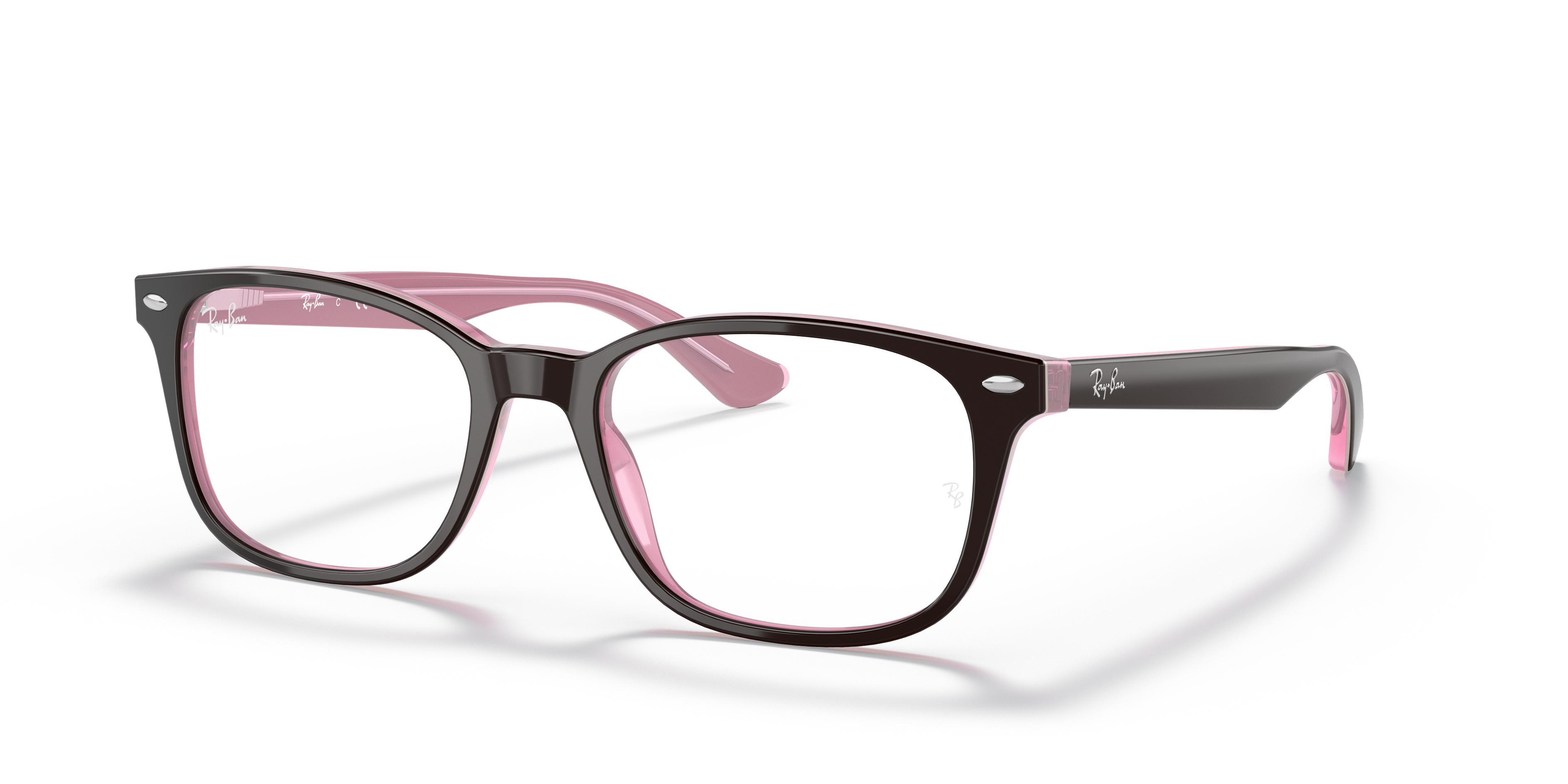 ray ban brown and pink glasses