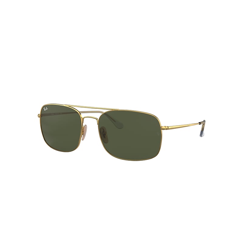 Ray-Ban Rb3611 Sunglasses Gold Frame Green Lenses 60-18