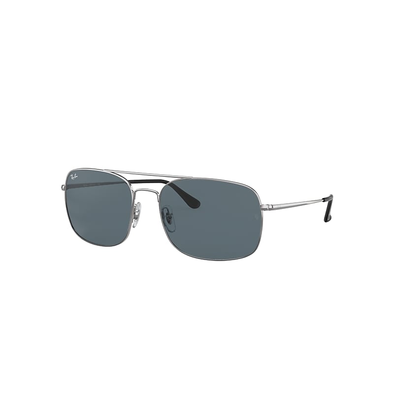 Ray-Ban Rb3611 Sunglasses Silver Frame Blue Lenses 60-18