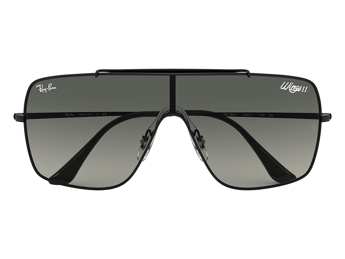abajo condón Diligencia WINGS II Sunglasses in Black and Grey - RB3697 | Ray-Ban® US