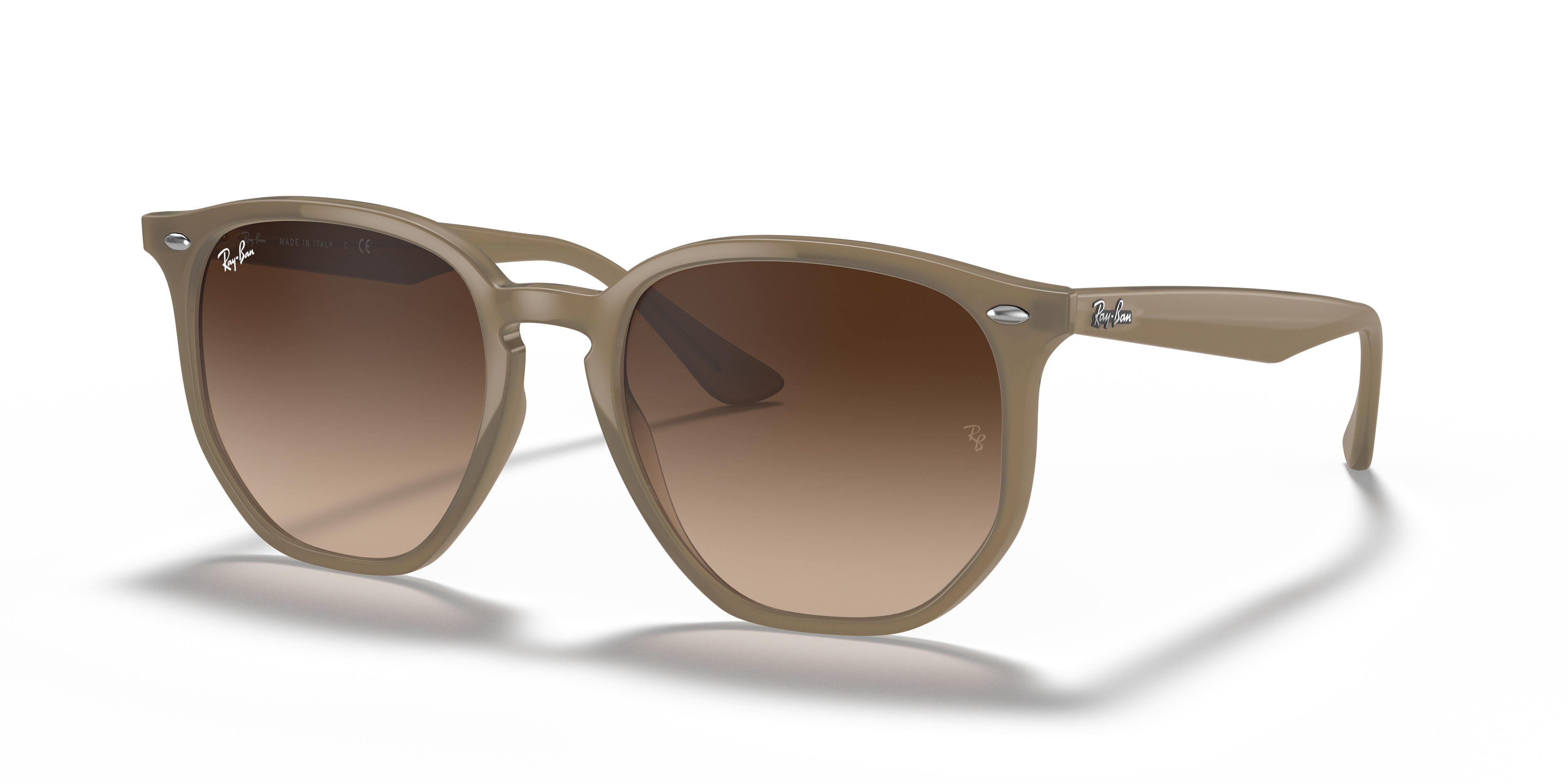 ray ban round gold polarized