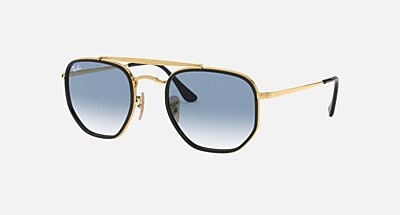 MARSHAL II Sunglasses in Arista Gold and Light Blue Gradient