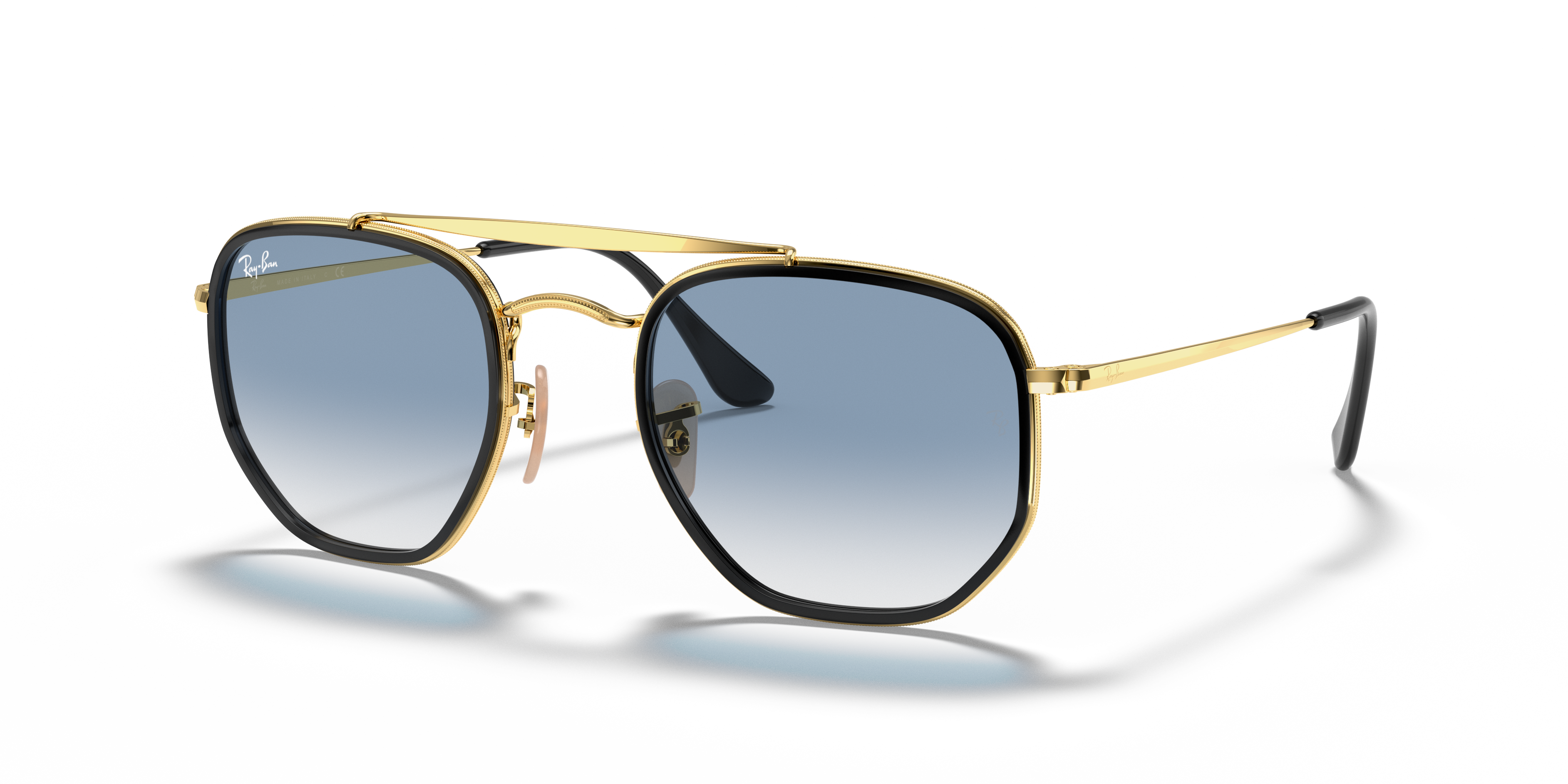 ray ban round metal bronze