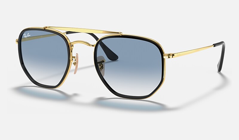 MARSHAL II Sunglasses in Gold and Light Blue RB3648M Ray Ban IE