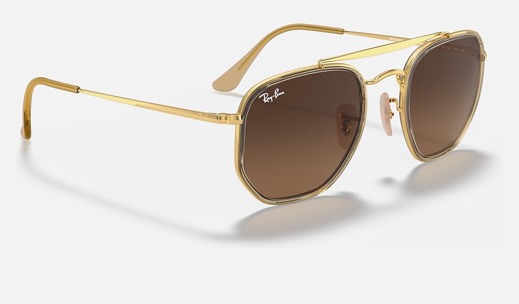 motor fangst Diskant Marshal Ii Sunglasses in Gold and Brown | Ray-Ban®