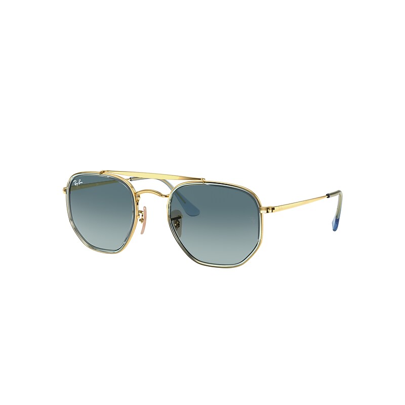 Ray-Ban Marshal II Sunglasses Gold Frame Blue Lenses 52-23