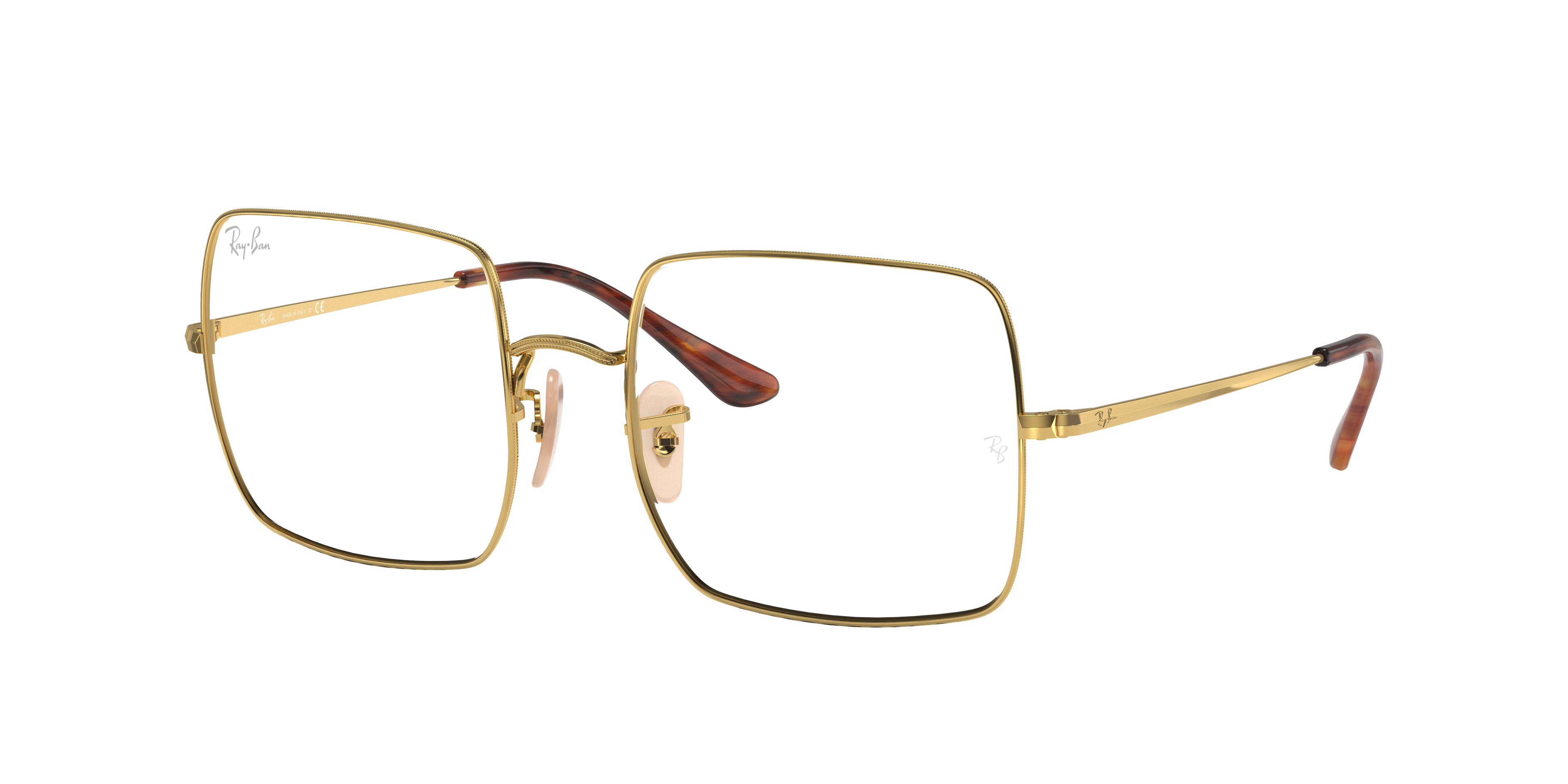 Square 1971 Optics Eyeglasses with Gold Frame | Ray-Ban®