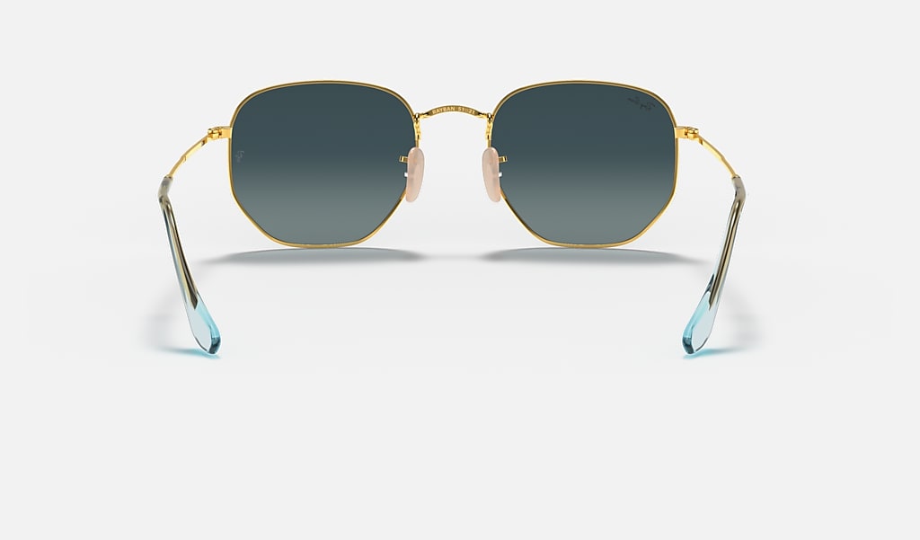 Sequía aumento Enlace Gafas de Sol Hexagonal Flat Lenses en Oro y Azul | Ray-Ban®