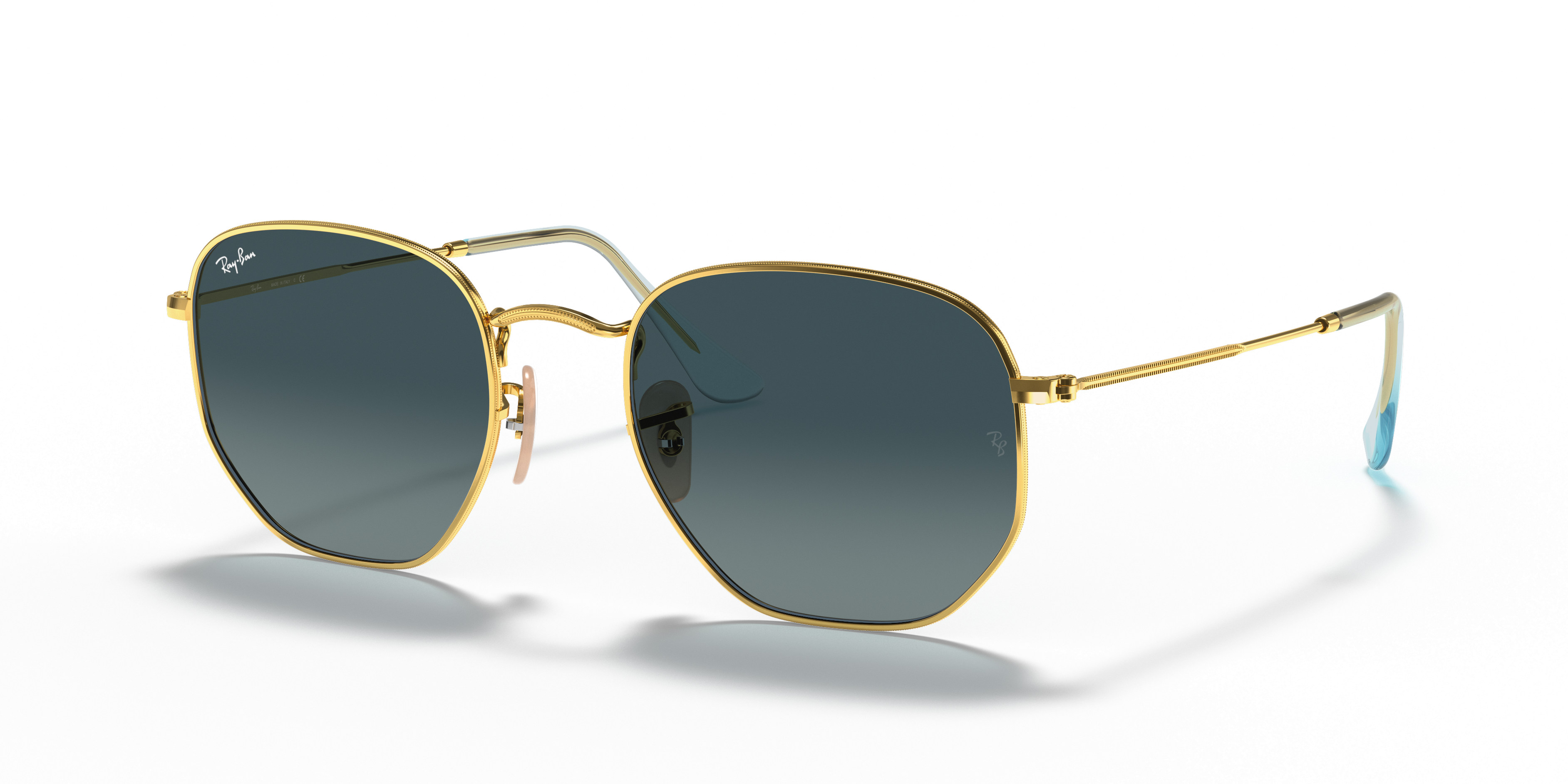 HEXAGONAL FLAT LENSES Sunglasses in Gold and Silver - RB3548N 