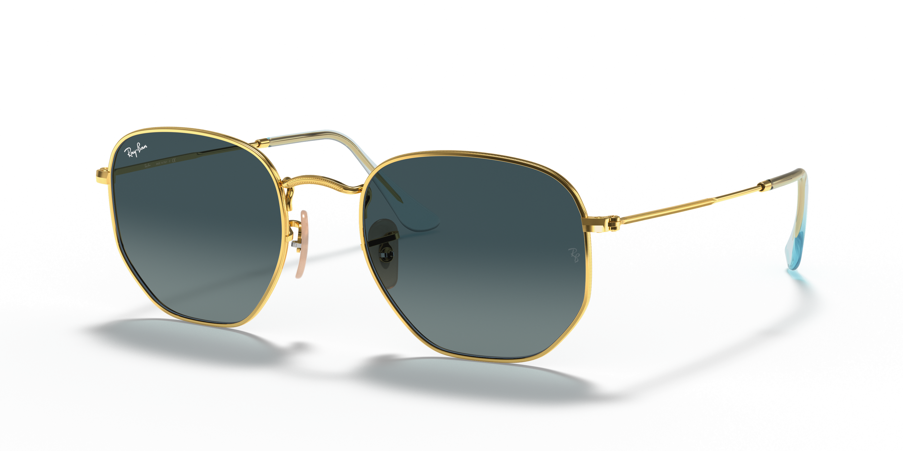 ray ban gold blue