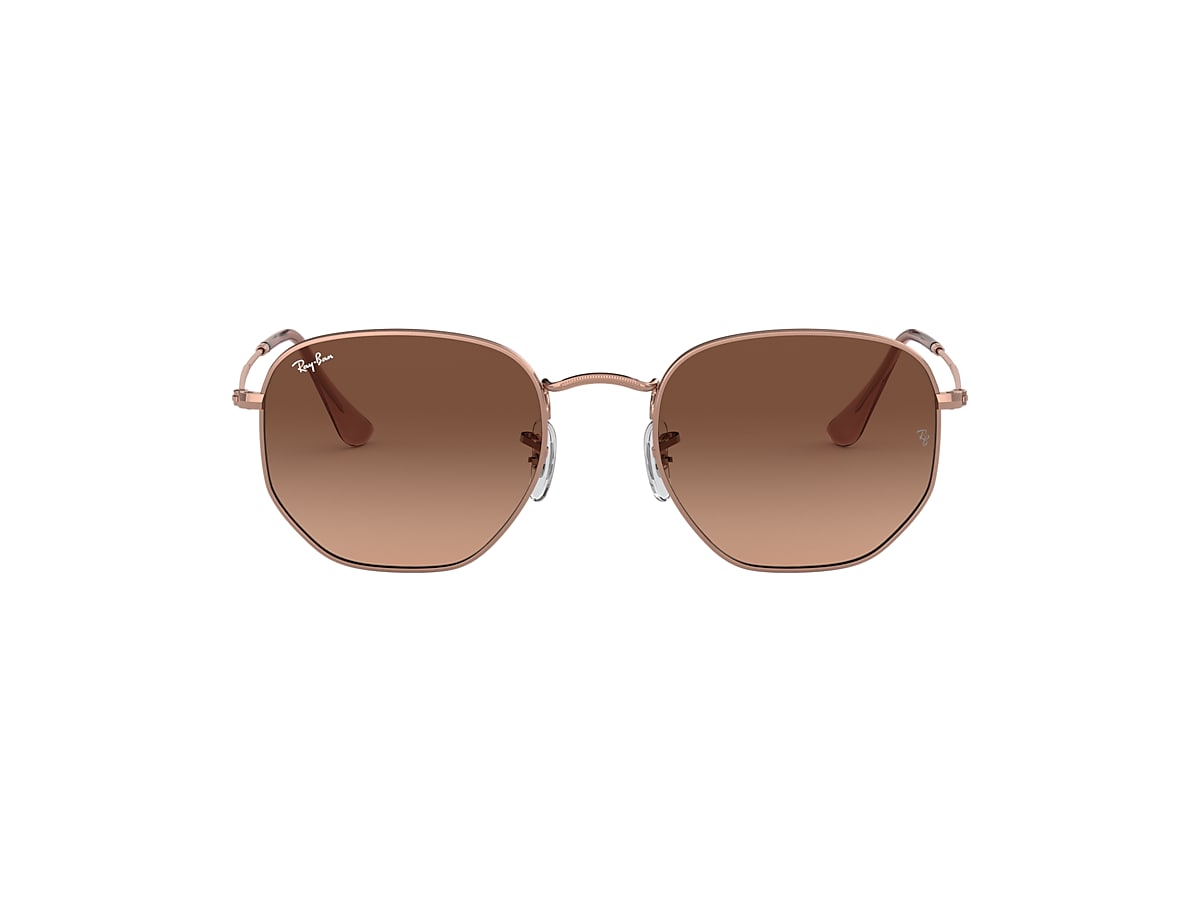 HEXAGONAL FLAT LENSES Sunglasses in Copper and Brown HEXAGONAL FLAT LENSES Sunglasses in Copper and Brown