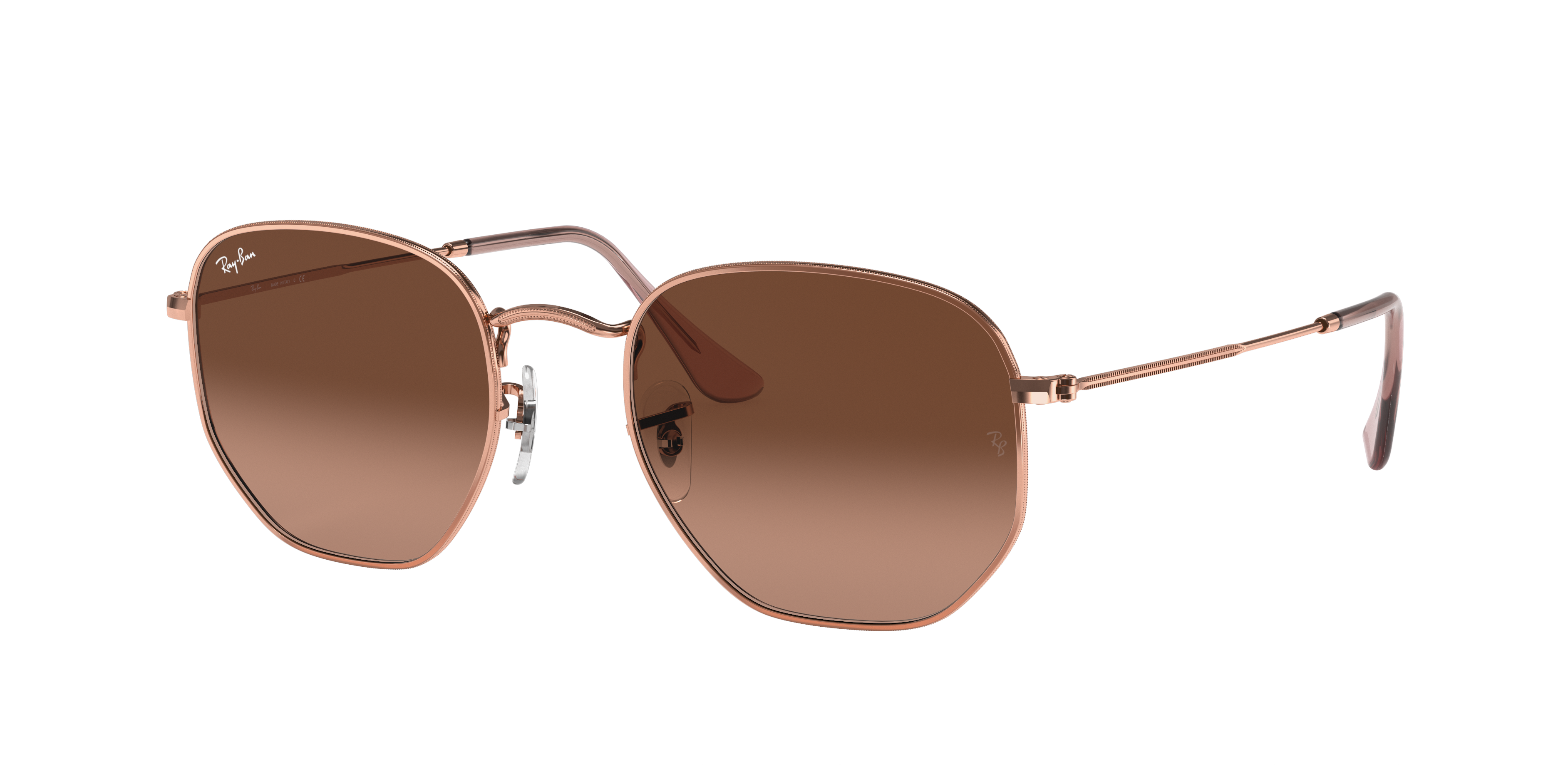 ray ban hexagonal bronze copper