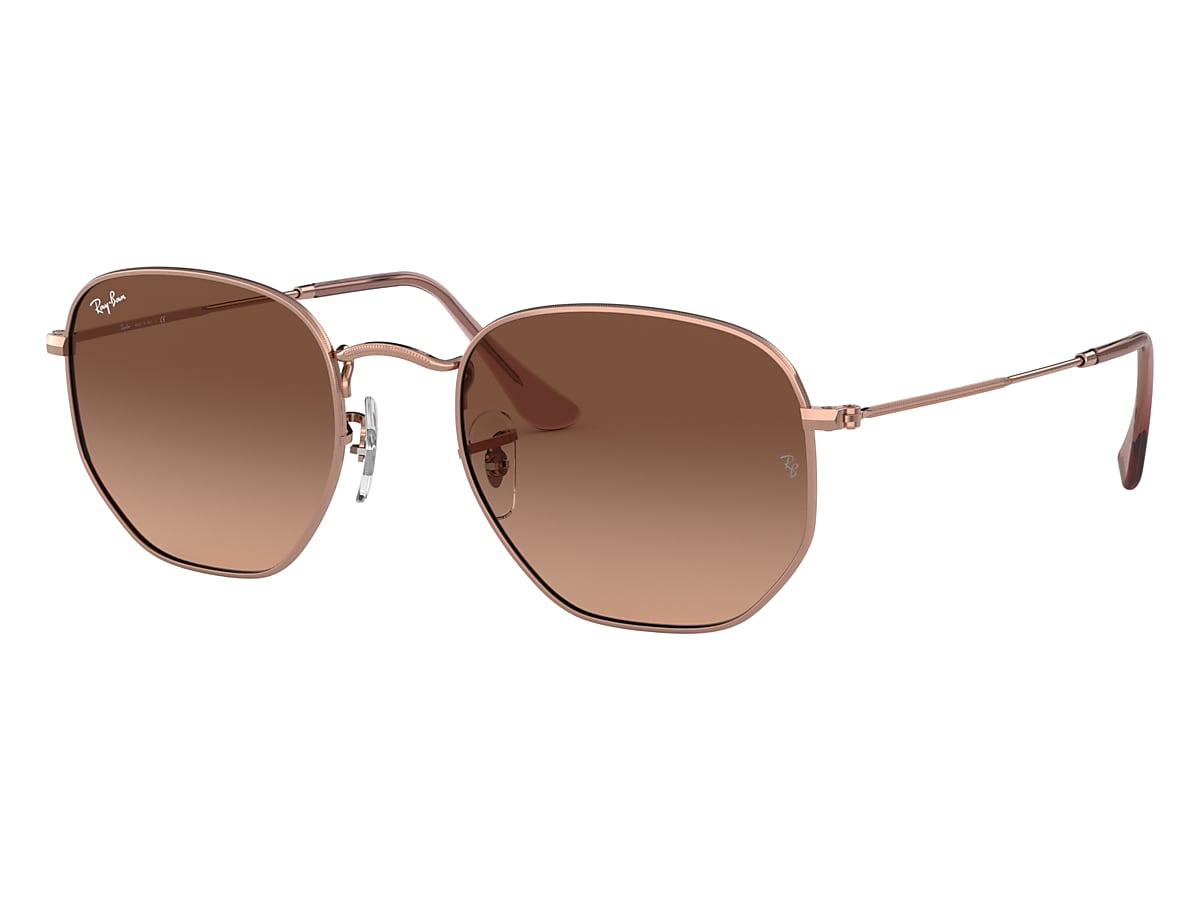 HEXAGONAL FLAT LENSES Sunglasses in Copper and Brown HEXAGONAL FLAT LENSES Sunglasses in Copper and Brown