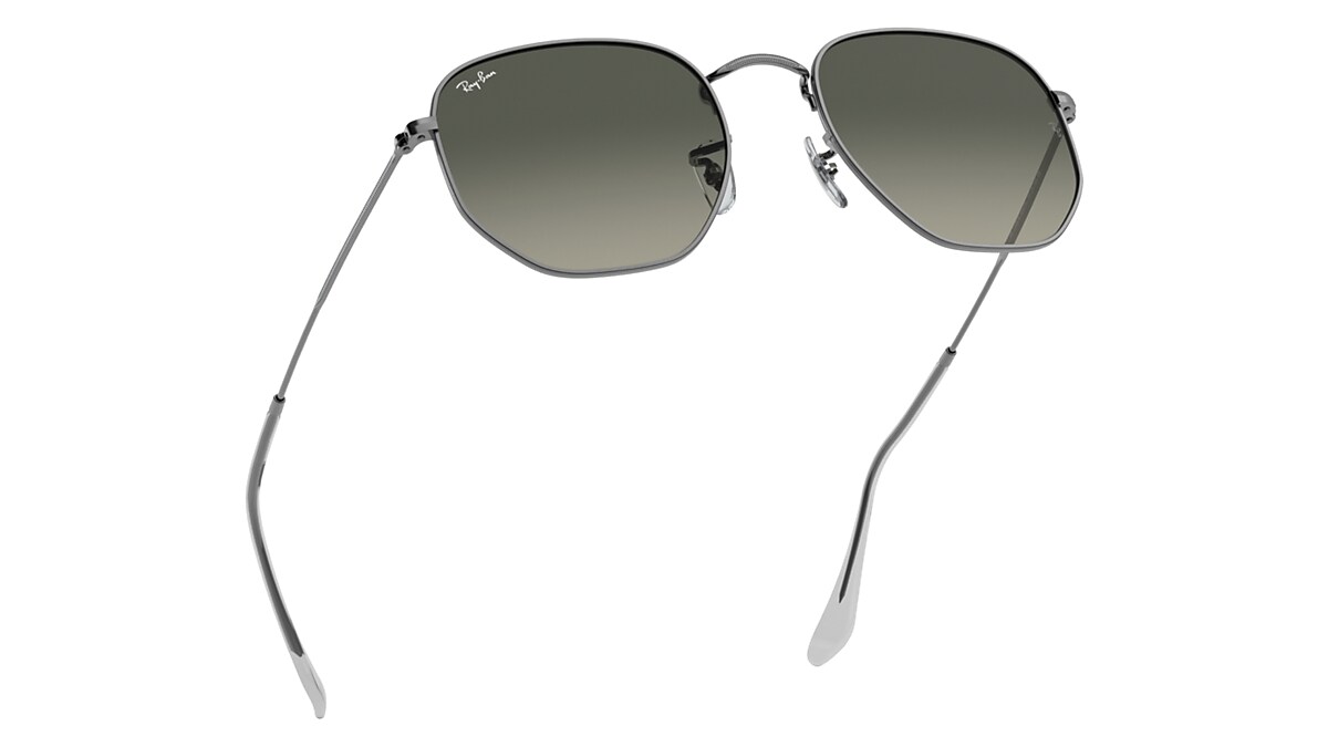 HEXAGONAL FLAT LENSES Sunglasses in Gunmetal and Grey HEXAGONAL FLAT LENSES Sunglasses in Gunmetal and Grey