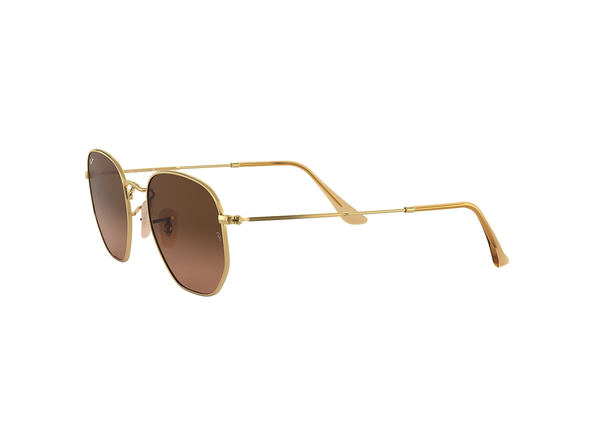 HEXAGONAL FLAT LENSES Sunglasses in Gold and Brown - RB3548N | Ray