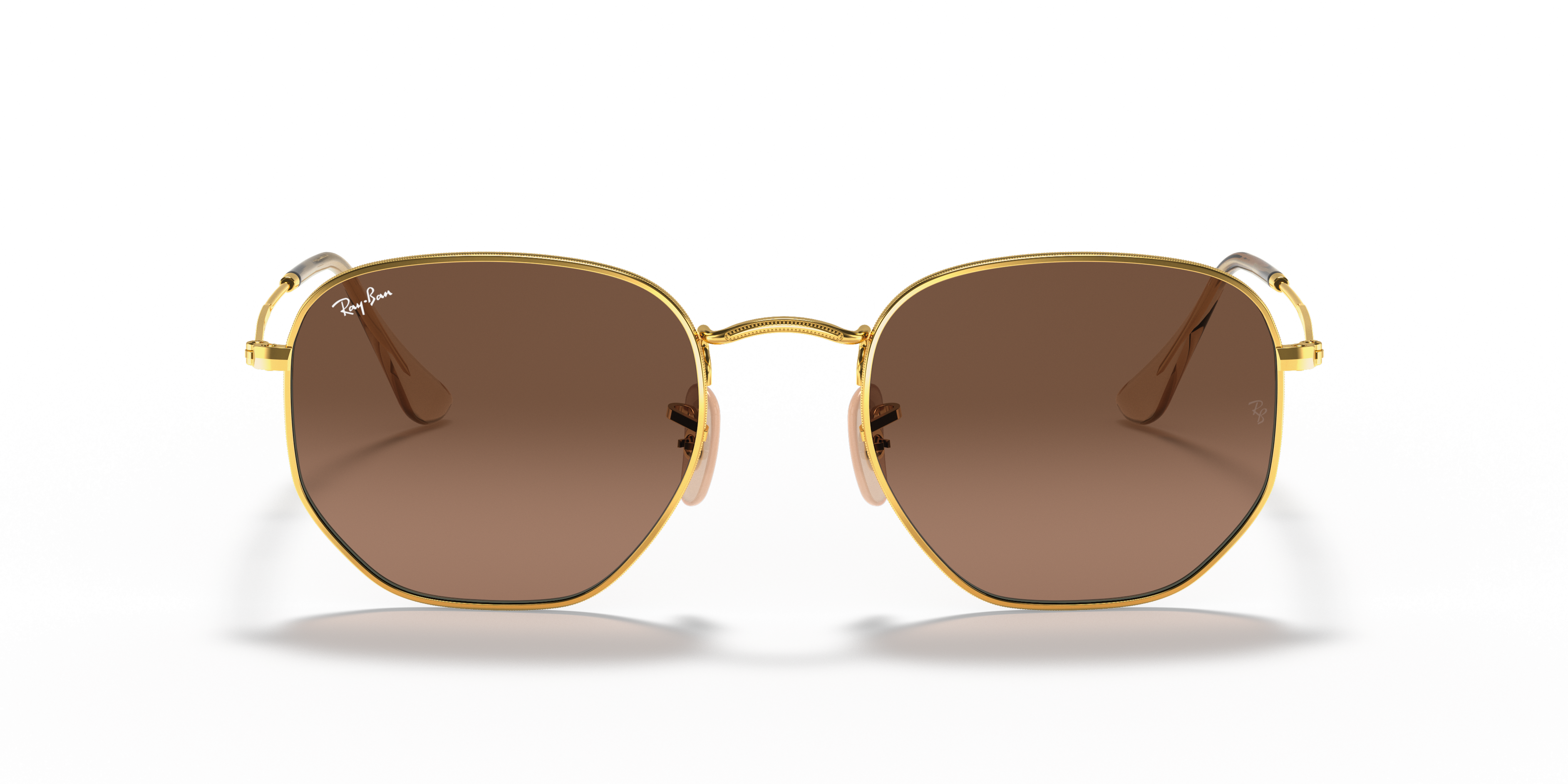 ray ban hexagonal brown