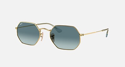 OCTAGONAL CLASSIC Sunglasses in Arista Gold and Blue Gradient