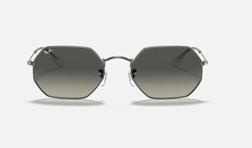 Octagonal Classic Sunglasses in Gunmetal and Grey | Ray-Ban®
