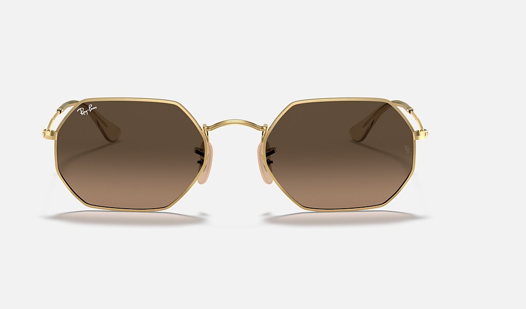 Parameters bang kin Octagonal Classic Sunglasses in Gold and Brown | Ray-Ban®