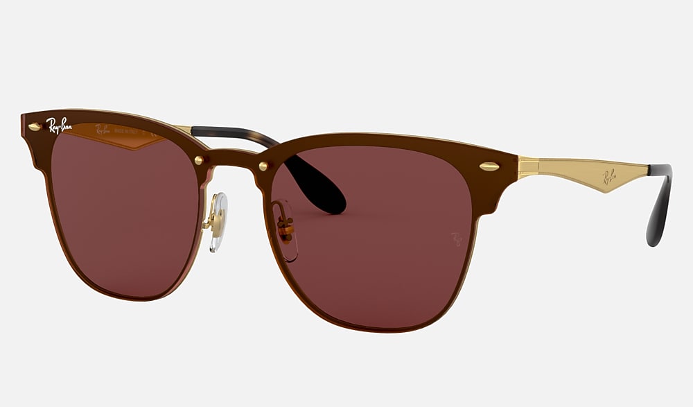 BLAZE CLUBMASTER Sunglasses in Gold and Dark Violet Classic  display picture 1