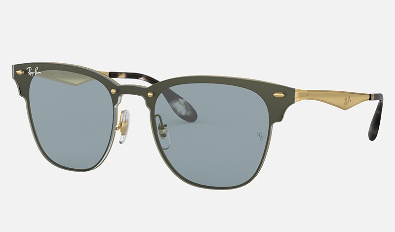 BLAZE CLUBMASTER Sunglasses in Gold and Blue RB3576N Ray Ban