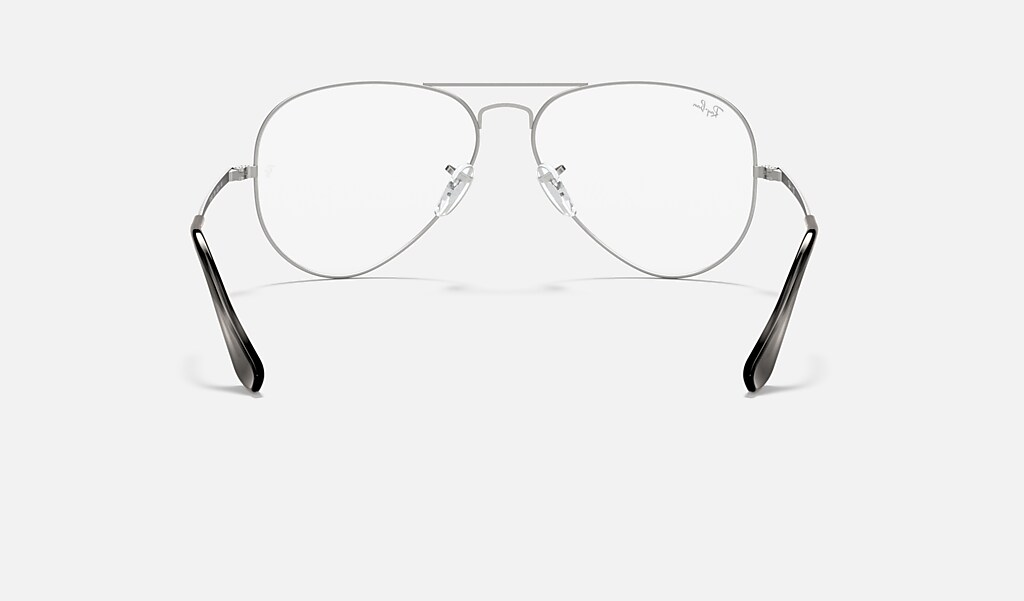 ray-ban 0rx6489 aviator optics 抛光 银色 optical back