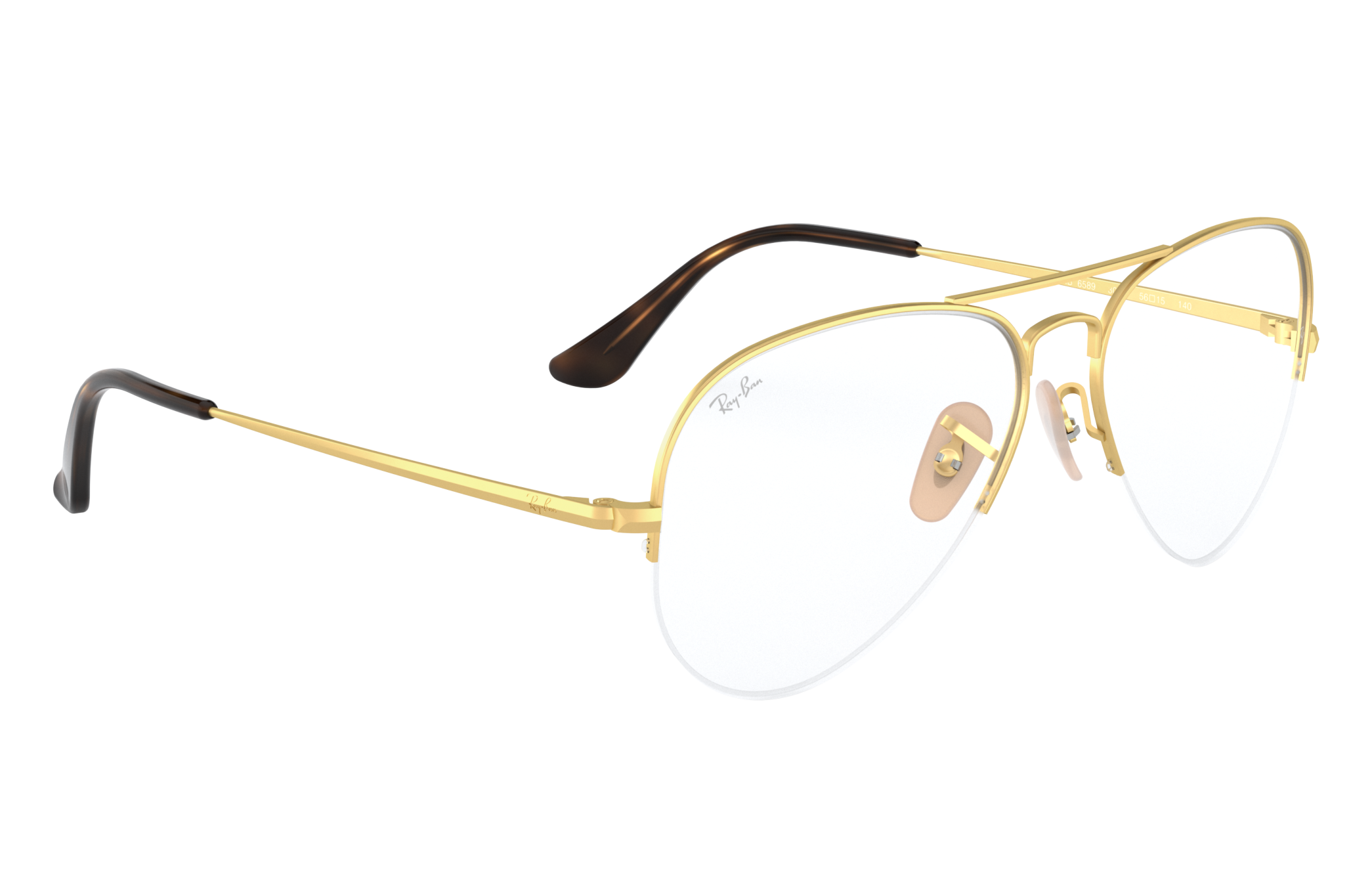 ray ban aviator half frame