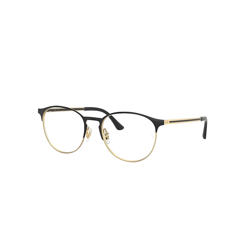 Ray-Ban Rb6375 Optics Eyeglasses Gold Frame Clear Lenses Polarized 53-18