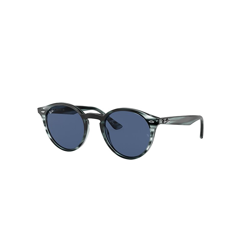 Ray-Ban Rb2180 Sunglasses Striped Blue Havana Frame Blue Lenses 51-21 product image