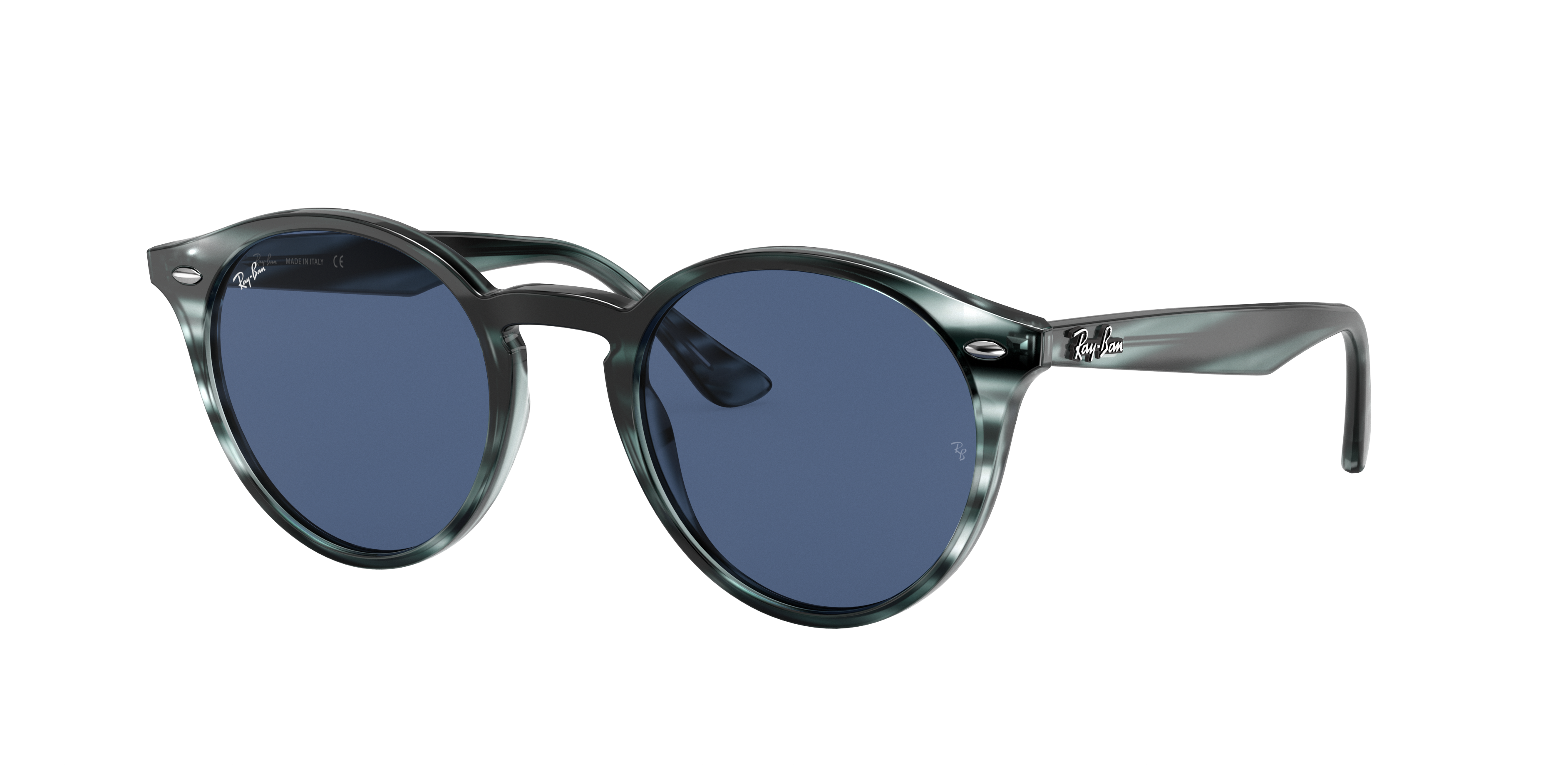 Rb2180 Sunglasses in Striped Blue Havana and Dark Blue | Ray-Ban®