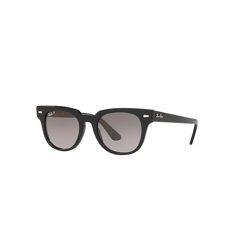 Ray-Ban Meteor Classic Sunglasses Black Frame Grey Lenses Polarized 50-20