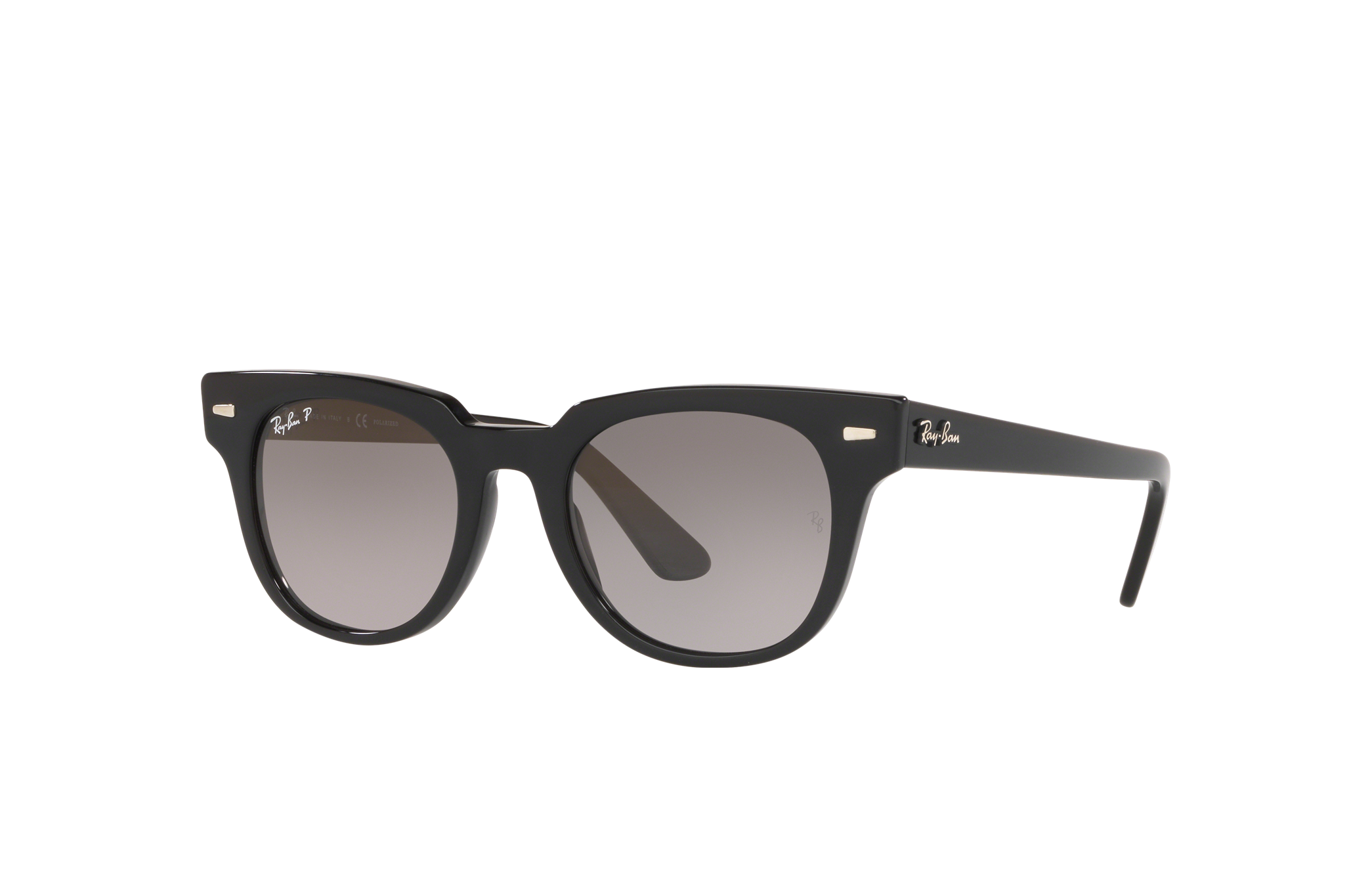 Ray Ban Meteor Sunglasses Black Frame Grey Lenses Polarized 50-20
