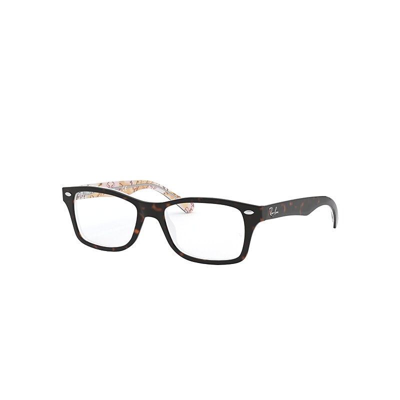 Ray-Ban Rb1531 Optics Kids Eyeglasses Havana On Pink Frame Clear Lenses Polarized 48-16